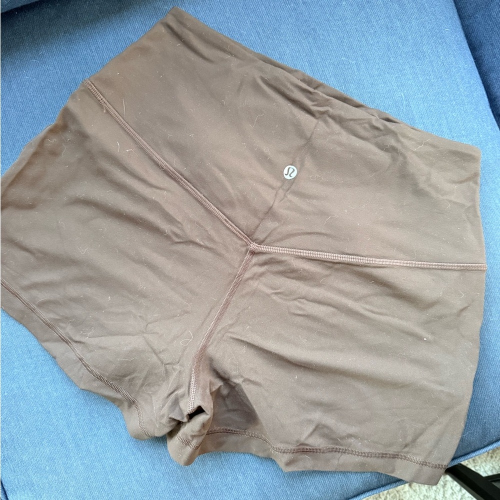 lululemon athletica Brown High-Rise Bike Shorts